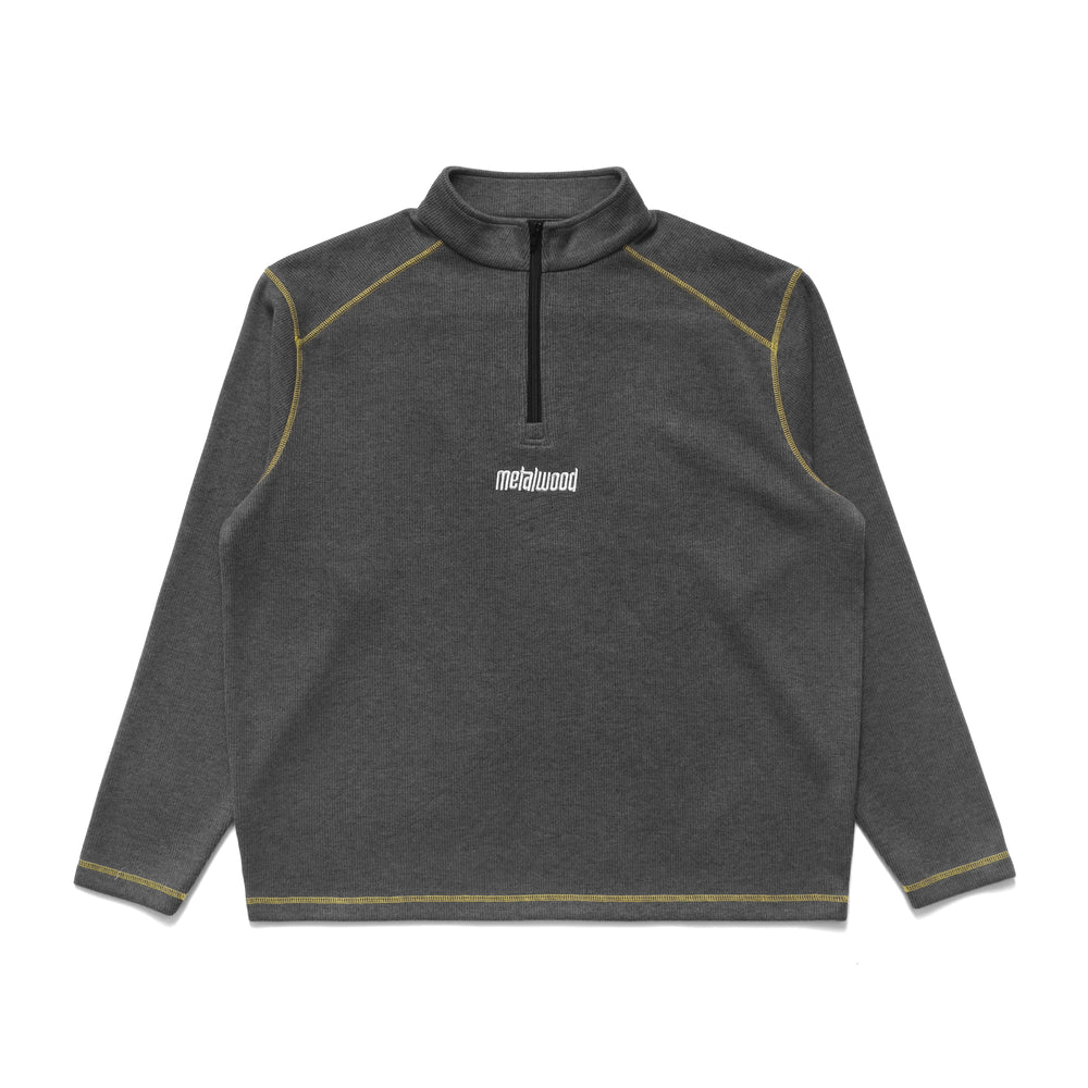 Contrast Stitch Quarter Zip Pullover