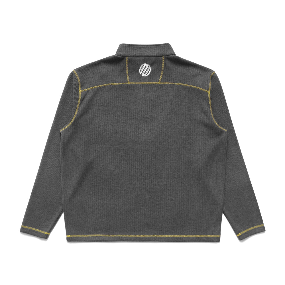 Contrast Stitch Quarter Zip Pullover