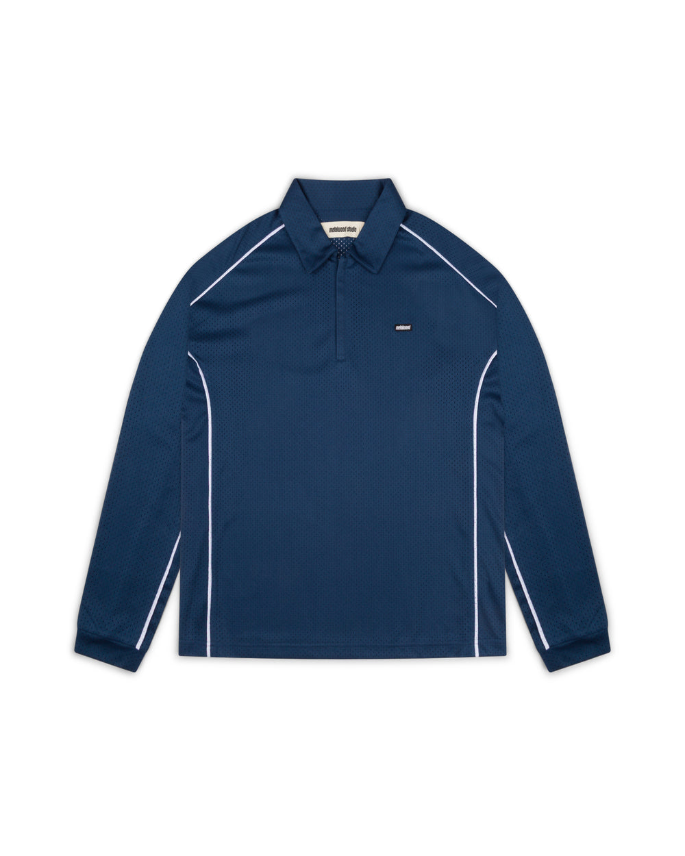 Piped Longsleeve Quarter Zip Polo
