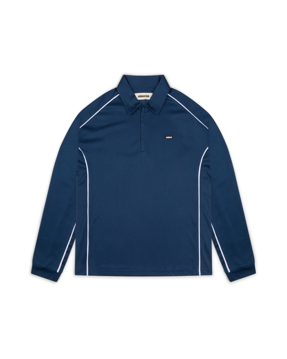 Piped Longsleeve Quarter Zip Polo