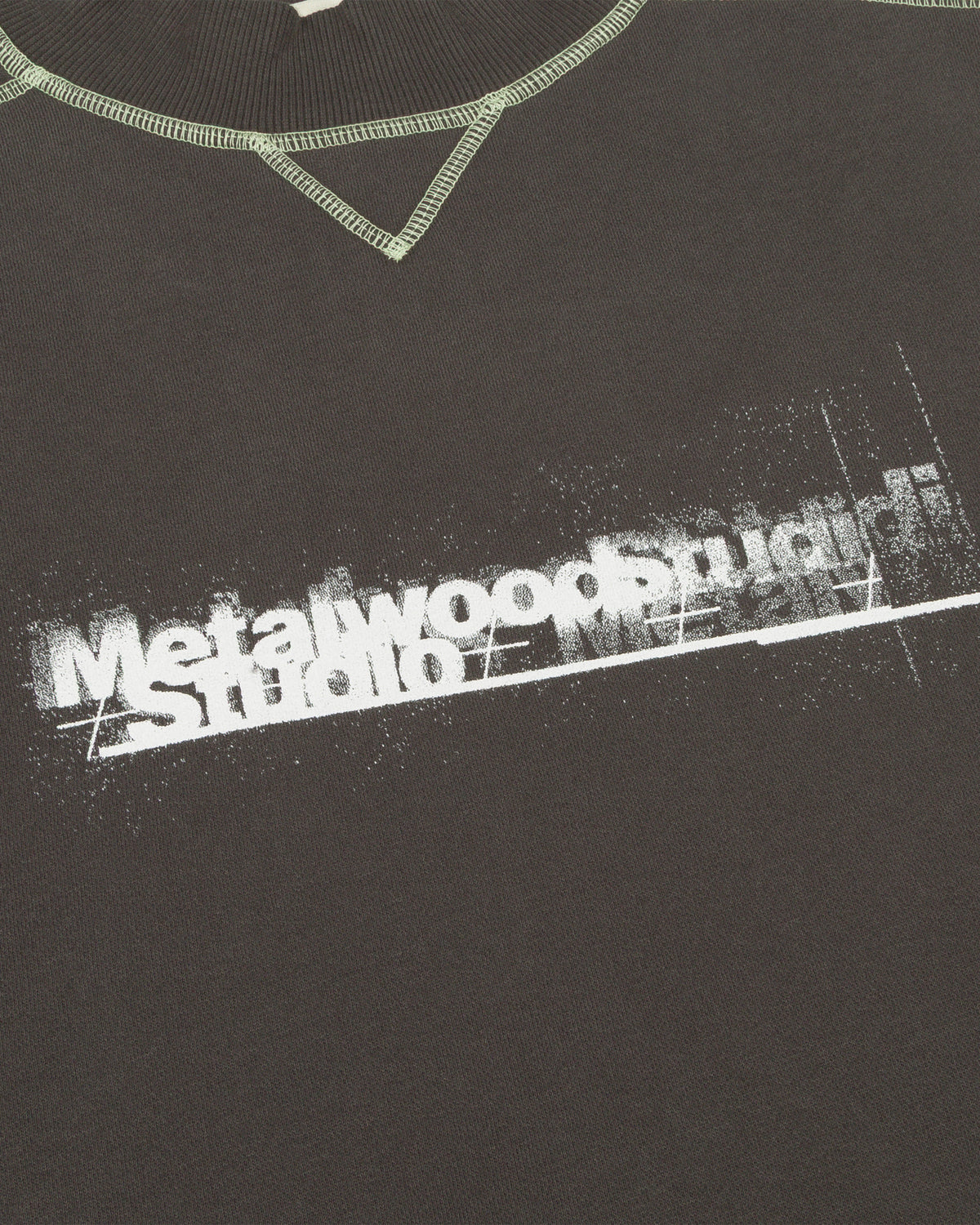 Contrast Stitch Mock Neck Sweatshirt