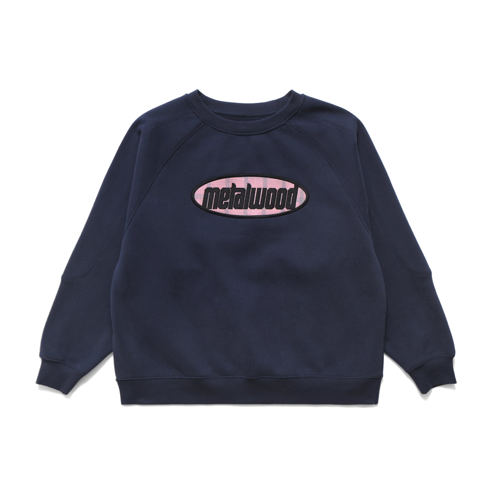 Plaid Oval Logo Raglan Crewneck Sweatshirt