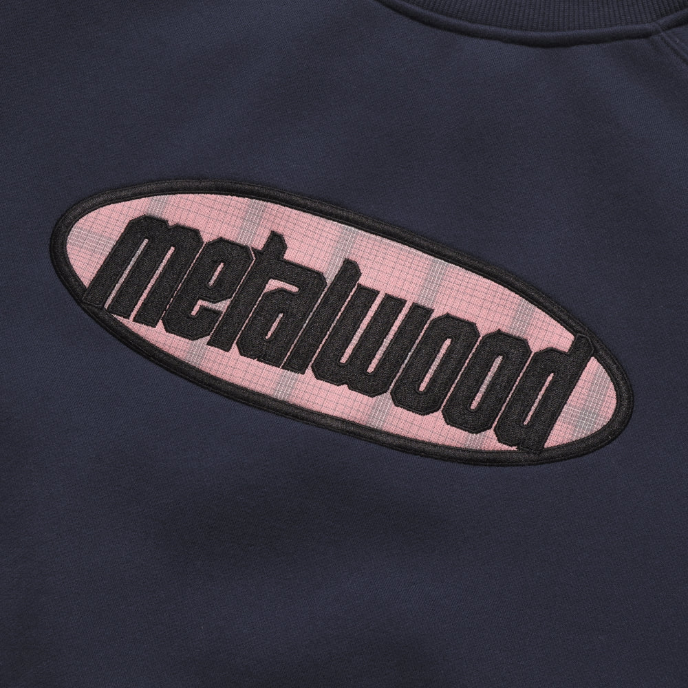 Plaid Oval Logo Raglan Crewneck Sweatshirt