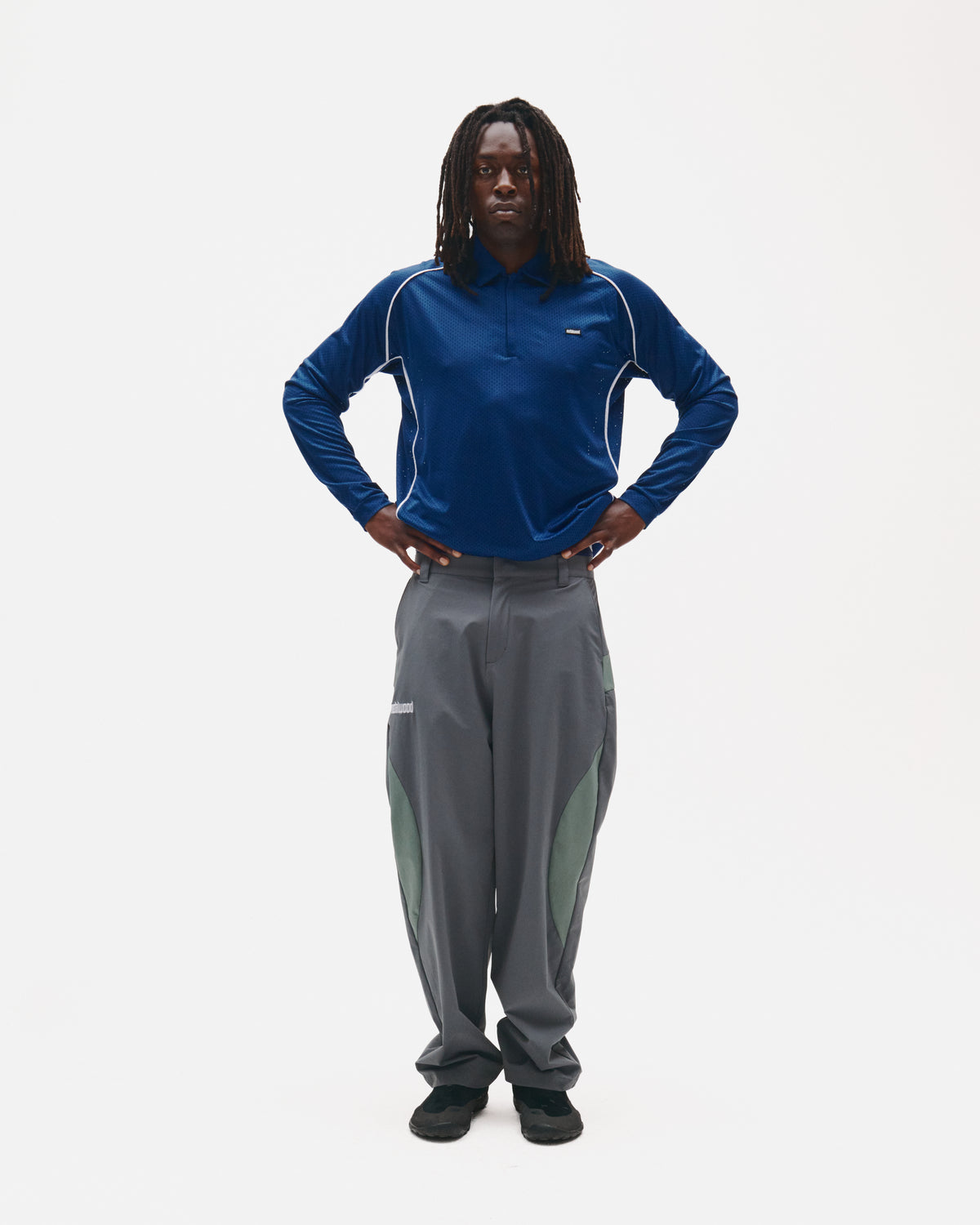 Piped Longsleeve Quarter Zip Polo
