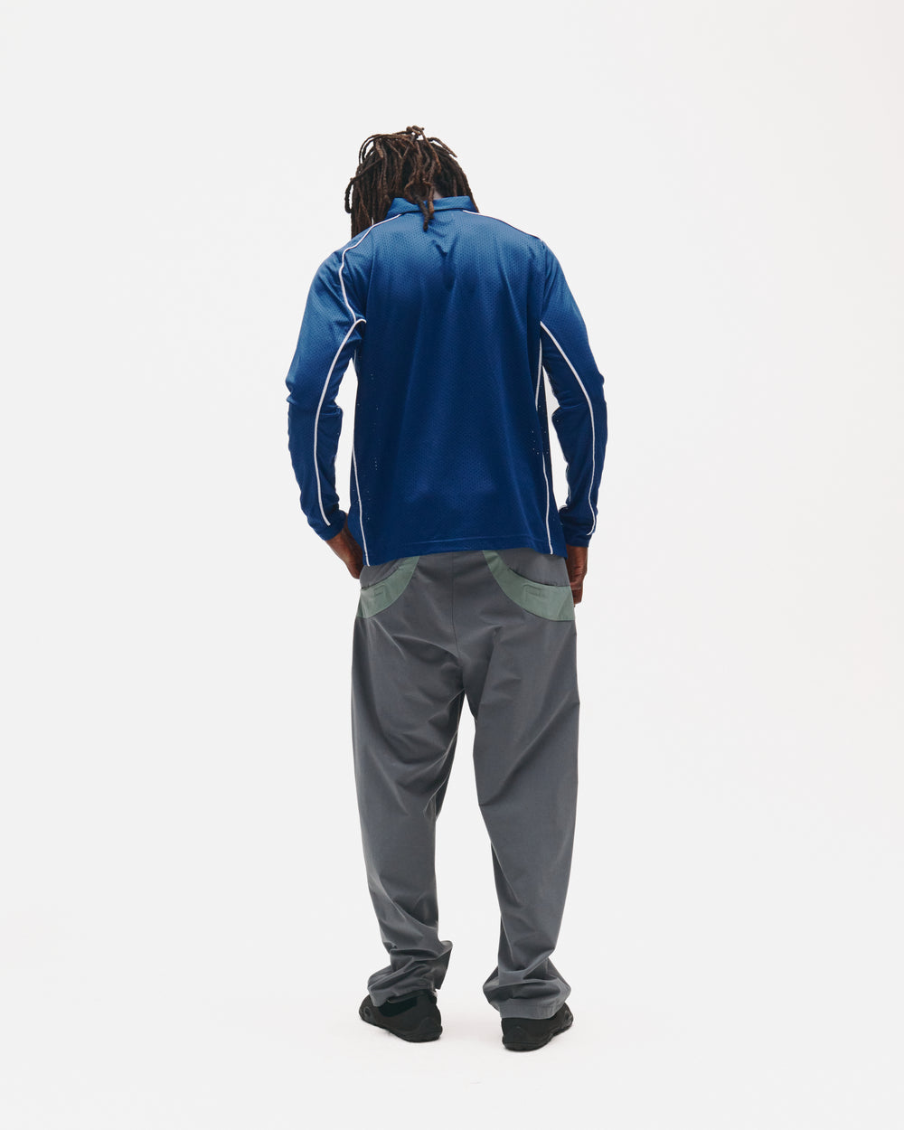 Piped Longsleeve Quarter Zip Polo