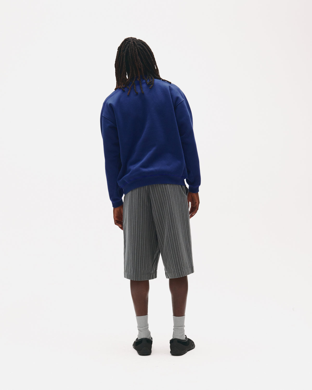 Contrast Stitch Mock Neck Sweatshirt